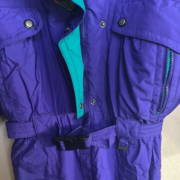CB Sports Sz 12 Vintage Purple Ski Bib Snow Suit